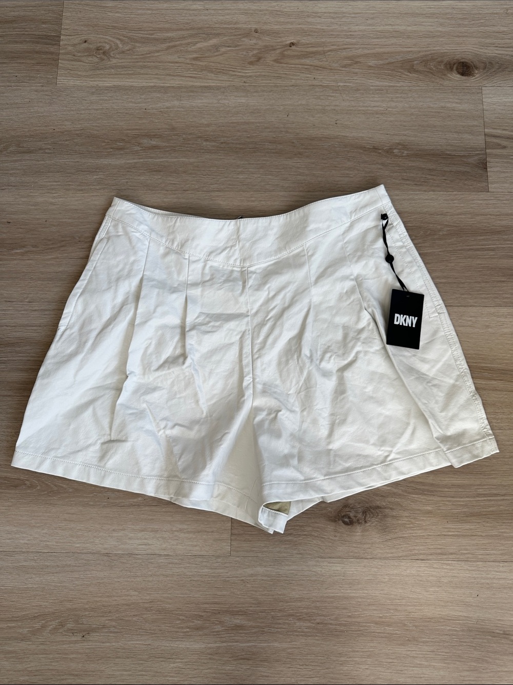 DKNY Faux Leather Moto shorts